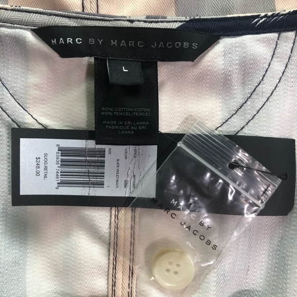 Marc by Marc Jacobs slate violet multi dress L - Picture 5 of 7